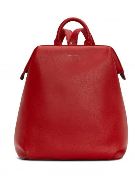 Matt & Nat Vignelli Vegan Leather Backpack Red Dwell Carry On Purse Minimal Chic main image 6